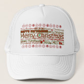 Vrolijk kerstPet Trucker Pet (Voorkant)