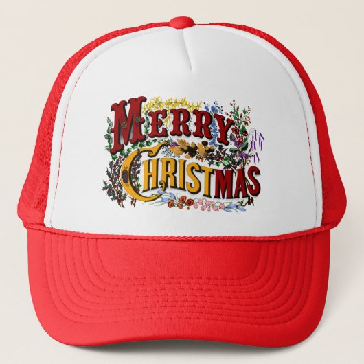 Vrolijk kerstPet Trucker Pet (Voorkant)