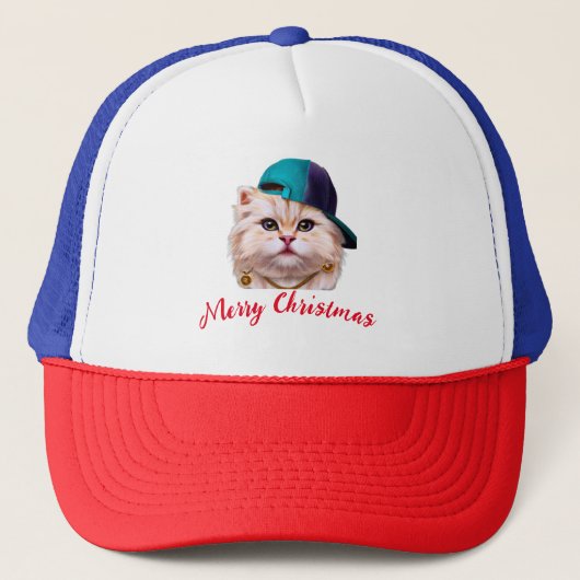 Vrolijk kerstPet Trucker Pet (Voorkant)