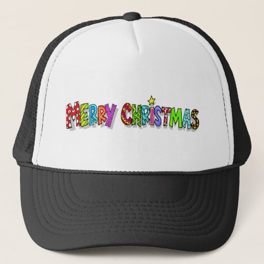 Vrolijk kerstPet Trucker Pet (Voorkant)