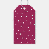 Vrolijk kerstpine bladeren en bessen cadeaulabel (Achterkant)