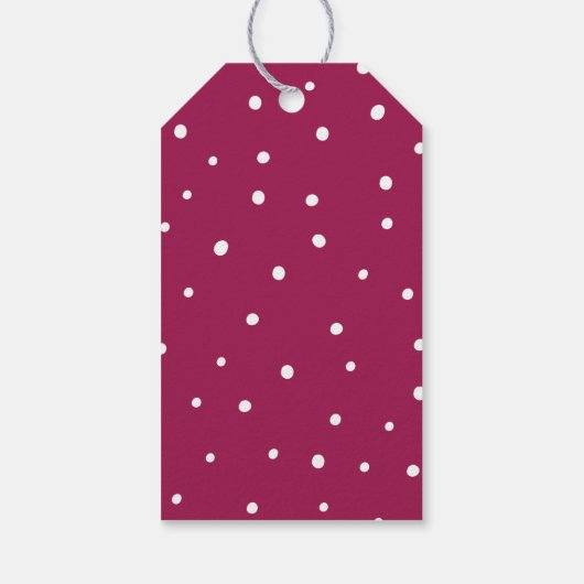 Vrolijk kerstpine bladeren en bessen cadeaulabel (Achterkant)