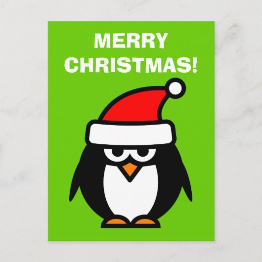 Vrolijk kerstpinguïn cartoon briefkaarten (Voorkant)