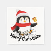 Vrolijk kerstpinguïn servet (Voorkant)
