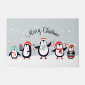 Vrolijk kerstpinguïns deurmat (Voorkant)