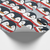 Vrolijk kerstpinguïns! Gift Wrapper Cadeaupapier (Hoek)