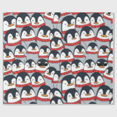 Vrolijk kerstpinguïns! Gift Wrapper Cadeaupapier (Vlak)