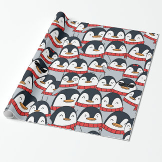 Vrolijk kerstpinguïns! Gift Wrapper Cadeaupapier