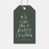 Vrolijk kerstplezier groene gepersonaliseerde vaka cadeaulabel (Voorkant)
