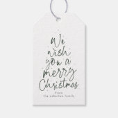 Vrolijk kerstplezier groene gepersonaliseerde vaka cadeaulabel (Voorkant)