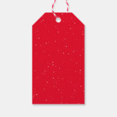 Vrolijk kerstplezier rode gepersonaliseerde vakant cadeaulabel (Achterkant)