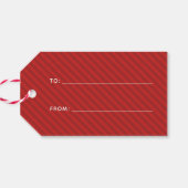 Vrolijk kerstplezier rood handgeschreven cadeaulabel (Achterkant Horizontaal)