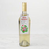 Vrolijk kerstplezier Skeleton Ornamenten in Circle Flessenhanger (Op fles)