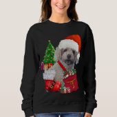Vrolijk kerstpoedel sweatshirt (Voorkant)