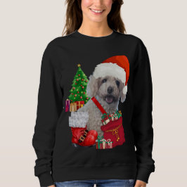 Vrolijk kerstpoedel sweatshirt