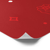 Vrolijk kerstPoster 24x36 / zwart Poster (Hoek)