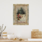 Vrolijk kerstPoster Poster (Keuken)