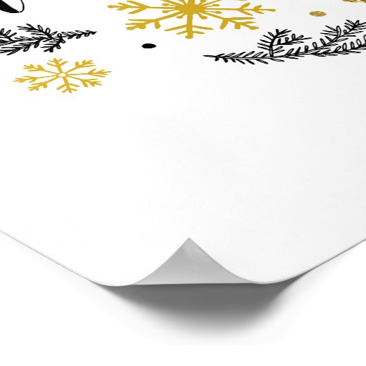 Vrolijk kerstposter poster (Hoek)