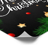 Vrolijk kerstposter poster (Hoek)