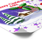 Vrolijk kerstPoster Poster (Hoek)