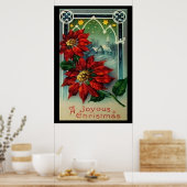 Vrolijk kerstPoster Poster (Keuken)