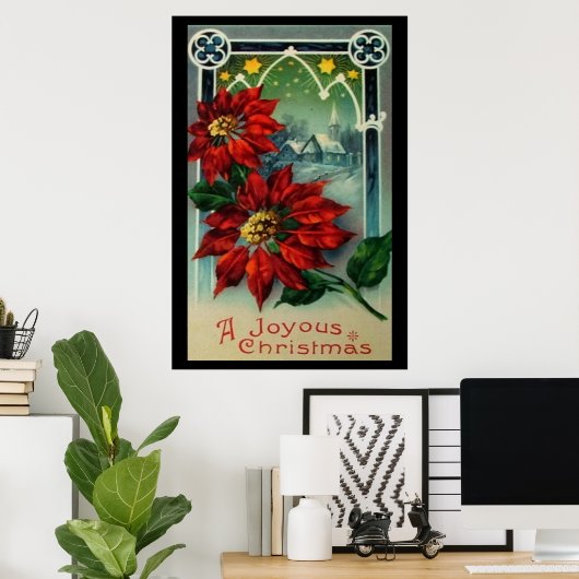Vrolijk kerstPoster Poster (Thuiskantoor)