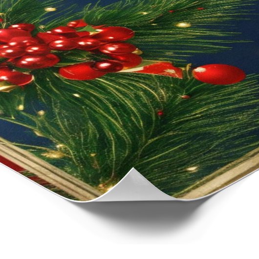 Vrolijk kerstposter poster (Hoek)