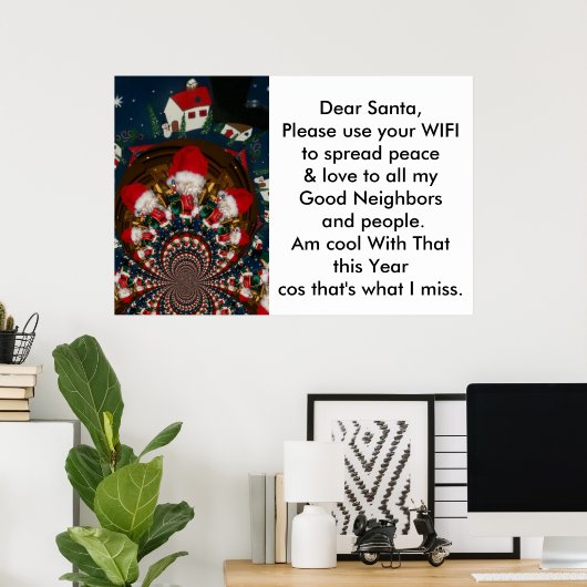 Vrolijk kerstPoster Poster (Thuiskantoor)