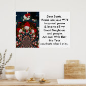 Vrolijk kerstPoster Poster (Keuken)