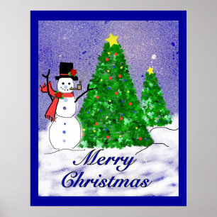 Vrolijk kerstPoster Poster