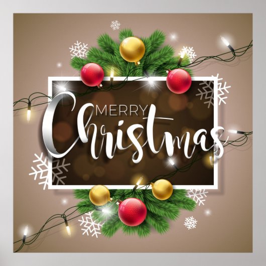 Vrolijk kerstPoster Poster (Voorkant)