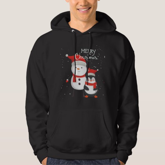 Vrolijk kerstprint Hoodie (Voorkant)