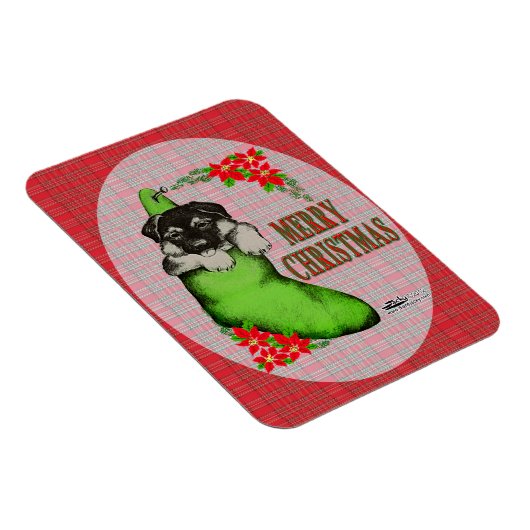Vrolijk kerstpuppy magneet (Rechterzijde)