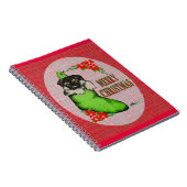 Vrolijk kerstpuppy notitieboek (Rechterzijde)