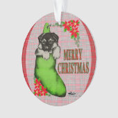 Vrolijk kerstpuppy ornament (voorkant)