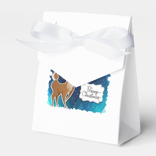Vrolijk kerstrancer rennieren bedankdoosjes (Voorkant Zijde)
