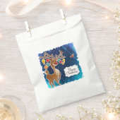 Vrolijk kerstrancer rennieren bedankzakje (Geknipt)