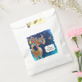 Vrolijk kerstrancer rennieren bedankzakje (Gezegeld)