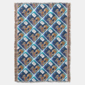 Vrolijk kerstrancer rennieren deken (Voorkant Verticaal)