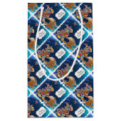 Vrolijk kerstrancer rennieren klein cadeauzakje (Achterkant)