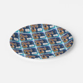 Vrolijk kerstrancer rennieren papieren bordje (Gekanteld)