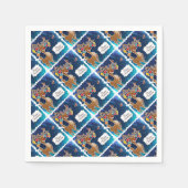 Vrolijk kerstrancer rennieren servet (Voorkant)