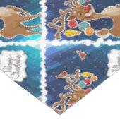 Vrolijk kerstrancer rennieren tafelkleed (Gekanteld)