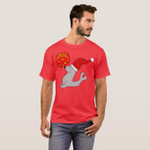 Vrolijk kerstrecel T-Shirt (Voorkant volledig)