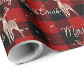 Vrolijk kerstrecept en deer on Pset Cadeaupapier (Rol Hoek)