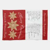 Vrolijk kerstrecept rood theedoek (Horizontaal)