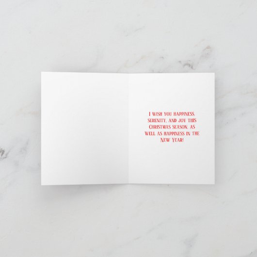 Vrolijk kerstrecet met versieringsborden kaart (Binnen)