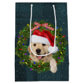 Vrolijk kerstrecorder op een gipsplaat medium cadeauzakje (Achterkant)