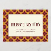 Vrolijk kerstrecro in het midden van de eeuw feestdagenkaart (Voorkant)