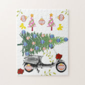 Vrolijk kerstrecro met Puzzle-kerstrecro Legpuzzel (Verticaal)